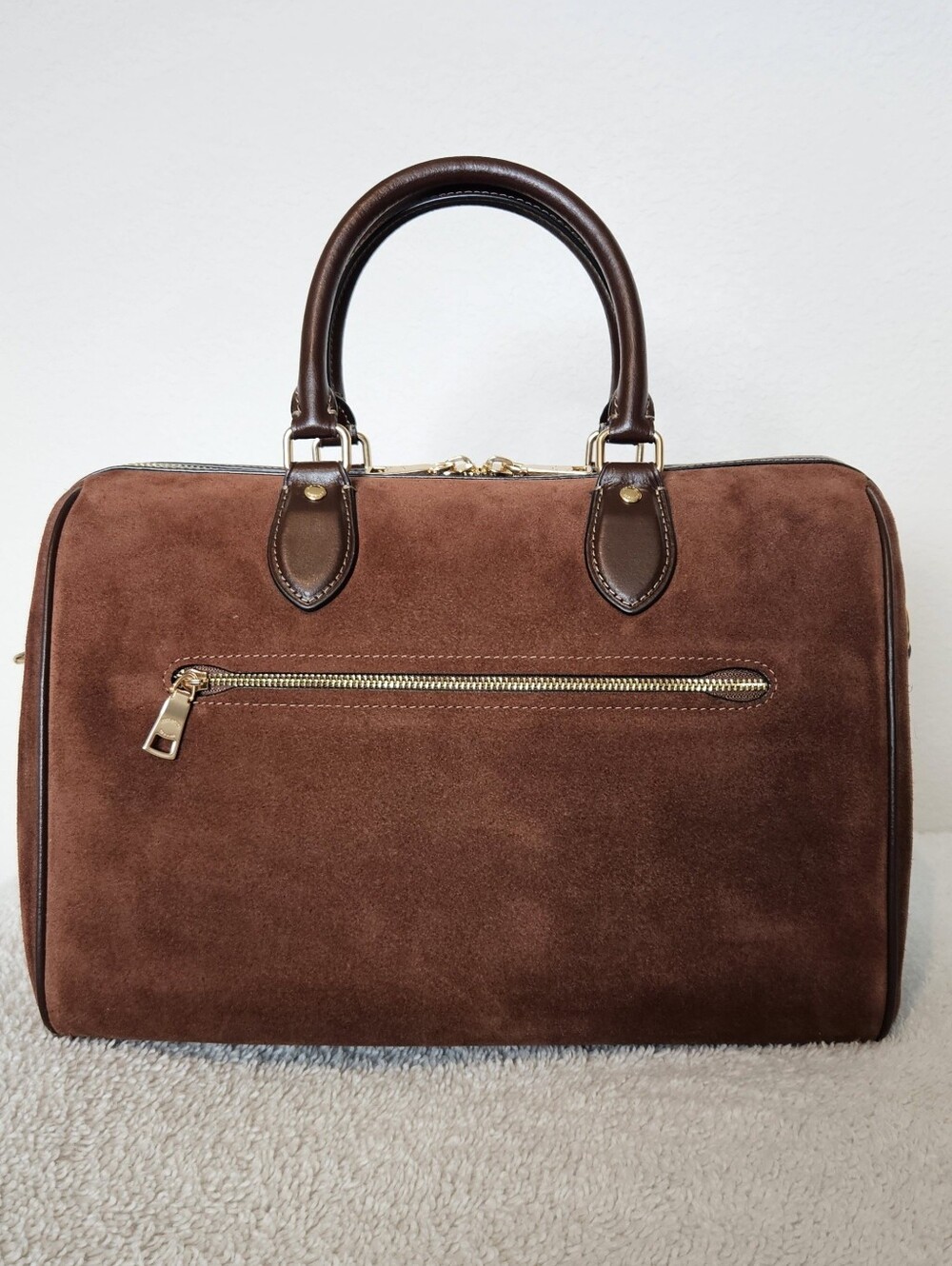 Coach Rowan Large Satchel - Vintage Brown Suede - NWOT - Picture 3 of 11
